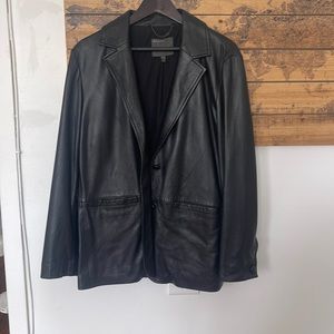 Muubaa leather blazer.